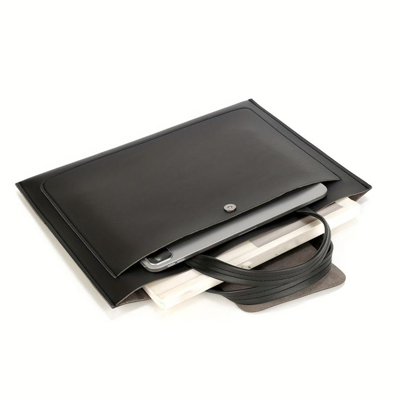 35x56cm PU Leather Waterproof Computer Bag Large Capacity Storage