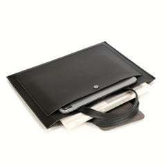 35x56cm PU Leather Waterproof Computer Bag Large Capacity Storage