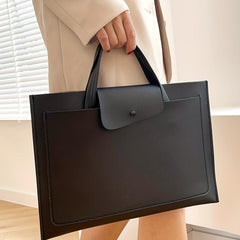 35x56cm PU Leather Waterproof Computer Bag Large Capacity Storage