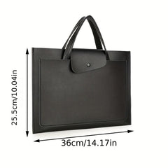 35x56cm PU Leather Waterproof Computer Bag Large Capacity Storage