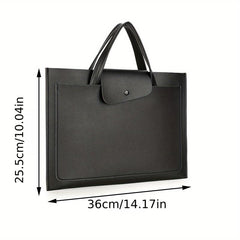 35x56cm PU Leather Waterproof Computer Bag Large Capacity Storage