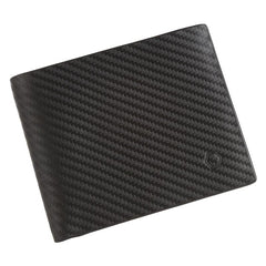 RFID Blocking Cowhide Leather Bifold Wallet For Men With 2 ID Windows
