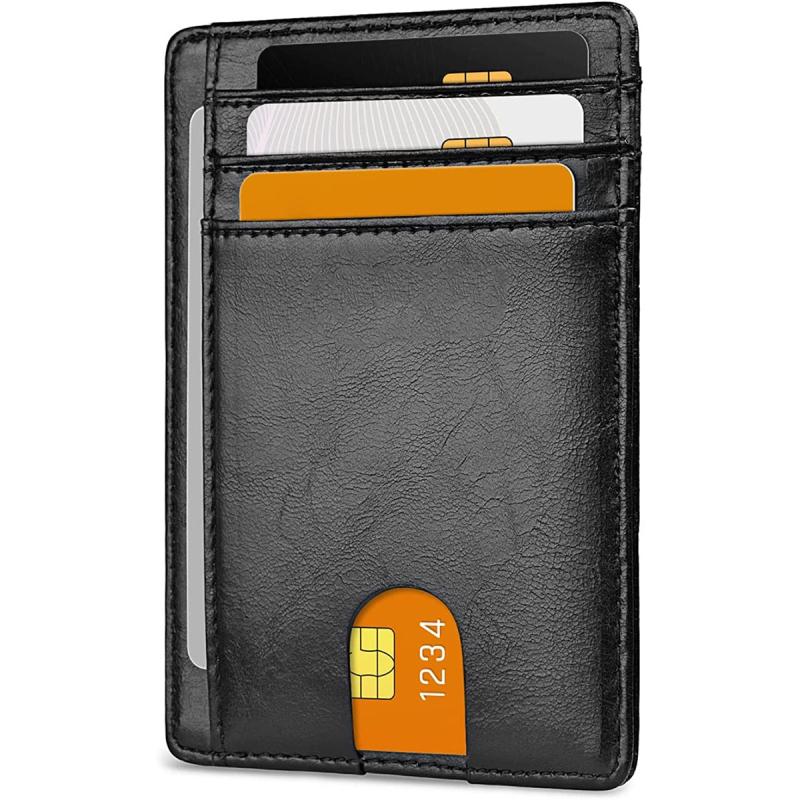 Slim RFID Blocking Leather Credit Card Holder Wallets