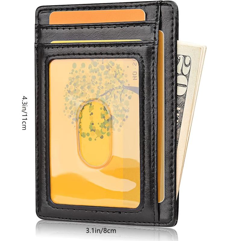 Slim RFID Blocking Leather Credit Card Holder Wallets