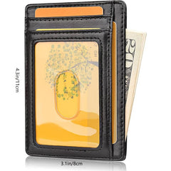 Slim RFID Blocking Leather Credit Card Holder Wallets