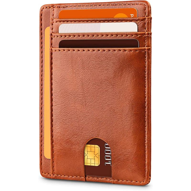Slim RFID Blocking Leather Credit Card Holder Wallets