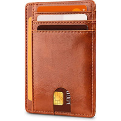 Slim RFID Blocking Leather Credit Card Holder Wallets