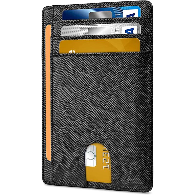 Slim RFID Blocking Leather Credit Card Holder Wallets