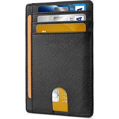 Slim RFID Blocking Leather Credit Card Holder Wallets