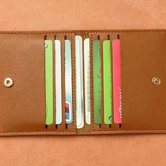 Slim Bifold Faux Leather Wallet for Cards