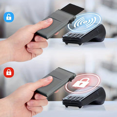 RFID Blocking Metal Card Holder with Side Push Automatic Mechanism