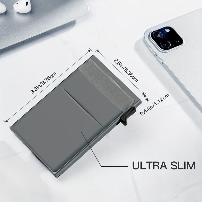 RFID Blocking Metal Card Holder with Side Push Automatic Mechanism
