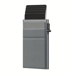 RFID Blocking Metal Card Holder with Side Push Automatic Mechanism