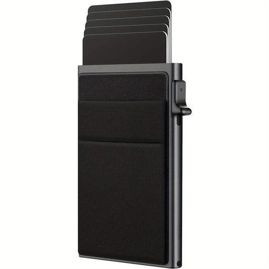 RFID Blocking Metal Card Holder with Side Push Automatic Mechanism