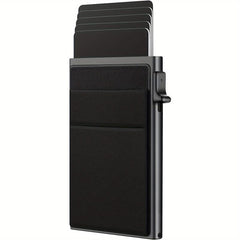 RFID Blocking Metal Card Holder with Side Push Automatic Mechanism
