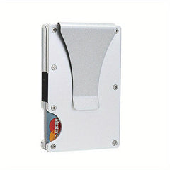 Men's Slim RFID Blocking Wallet Aluminum Alloy Money Clip