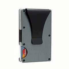 Men's Slim RFID Blocking Wallet Aluminum Alloy Money Clip