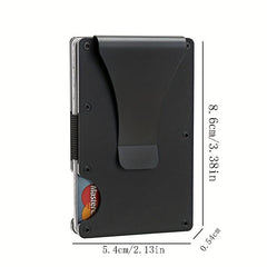 Men's Slim RFID Blocking Wallet Aluminum Alloy Money Clip