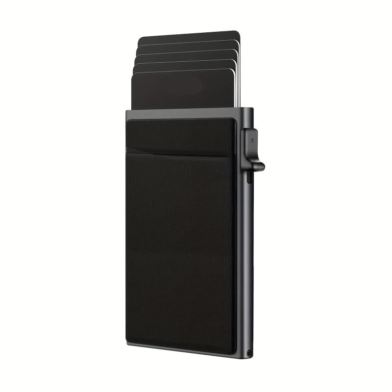 Men's Thin RFID Wallet Card Holder Aluminum Alloy Push Card Box