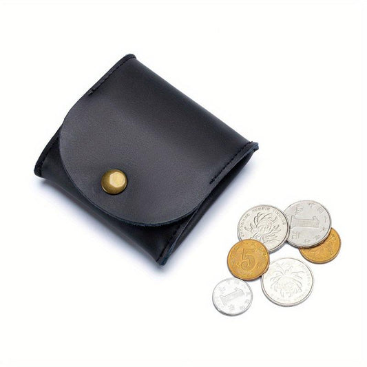 Unisex Cowhide Mini Coin Bag Earphone Small Storage Leather