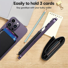 Leather MagSafe Card Holder Wallet for iPhone 14 13 12 Series