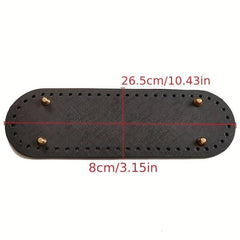 15inch Oval PU Leather Bag Bottom Shaper for Knitted Bag