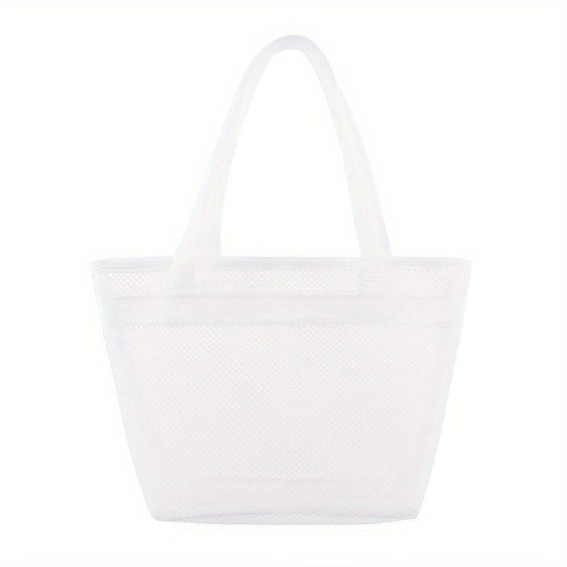 Mesh Clear Toiletry Bag Lightweight Portable Storage Beach Bag