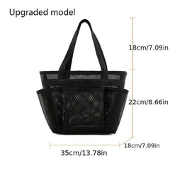 Mesh Clear Toiletry Bag Lightweight Portable Storage Beach Bag