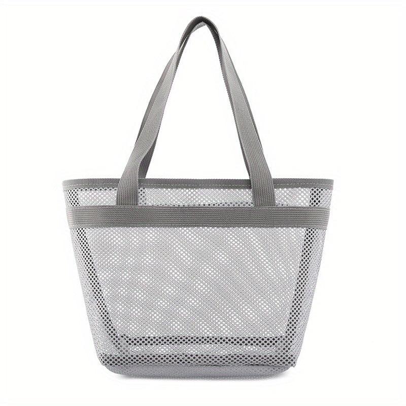 Mesh Clear Toiletry Bag Lightweight Portable Storage Beach Bag