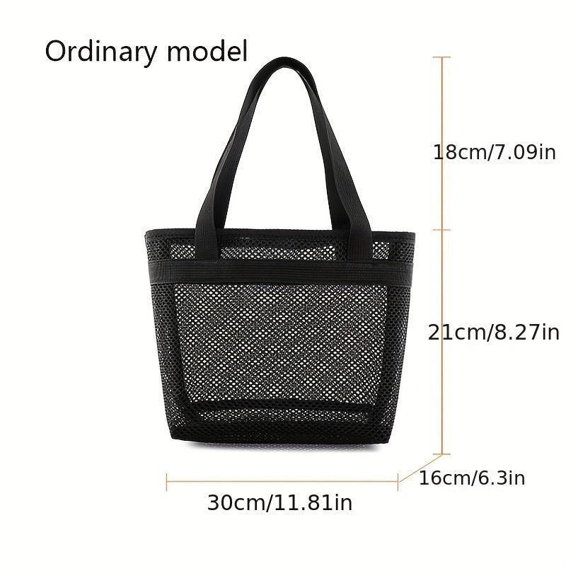 Mesh Clear Toiletry Bag Lightweight Portable Storage Beach Bag