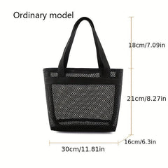 Mesh Clear Toiletry Bag Lightweight Portable Storage Beach Bag