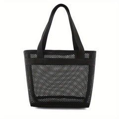 Mesh Clear Toiletry Bag Lightweight Portable Storage Beach Bag