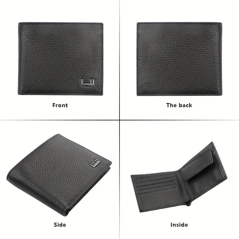 Men's RFID Blocking Leather Wallet w/ Coin Pouch
