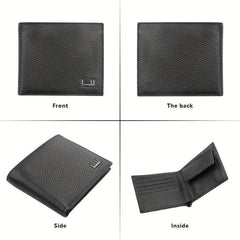 Men's RFID Blocking Leather Wallet w/ Coin Pouch
