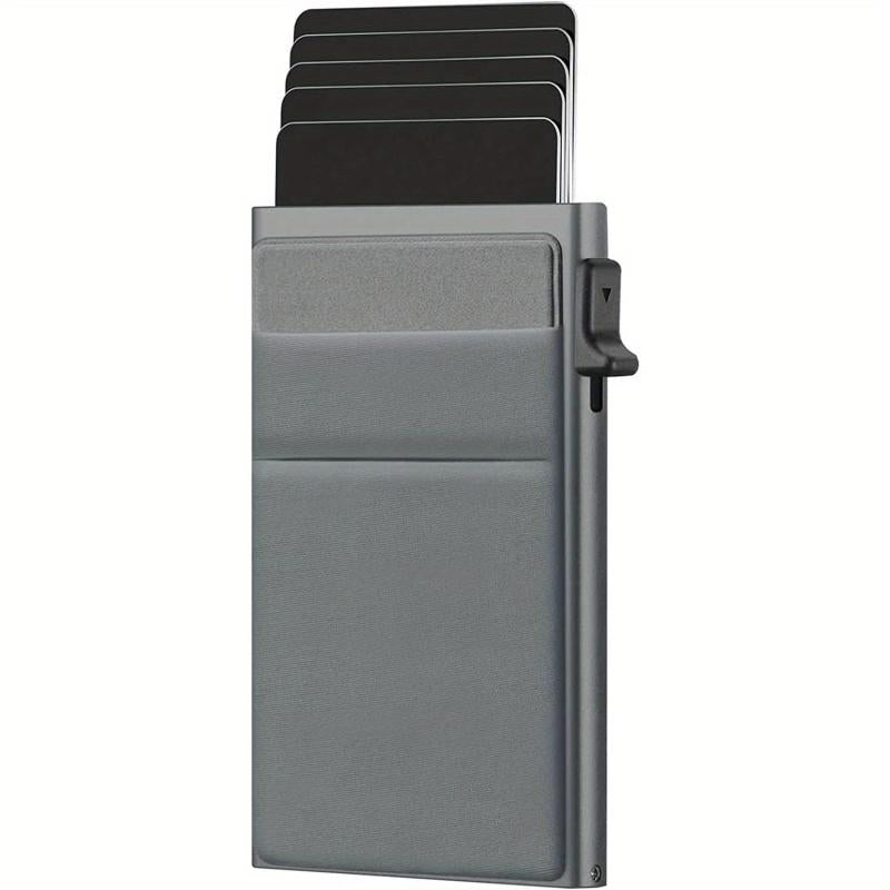 RFID Blocking Card Holder Aluminum Alloy Side Push Credit Card Holder Money Clip