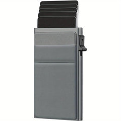 RFID Blocking Card Holder Aluminum Alloy Side Push Credit Card Holder Money Clip