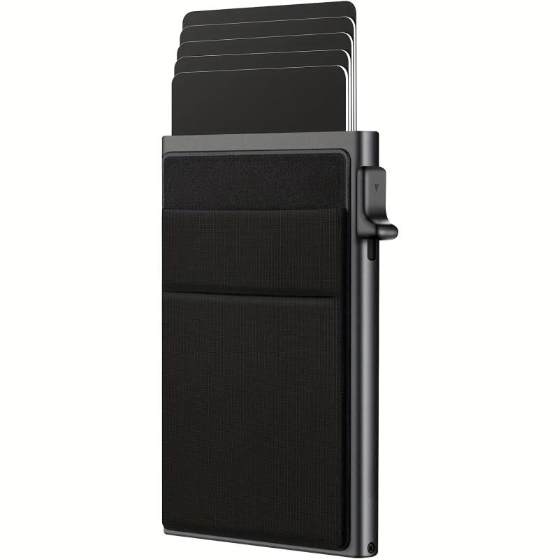 RFID Blocking Card Holder Aluminum Alloy Side Push Credit Card Holder Money Clip