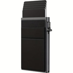 RFID Blocking Card Holder Aluminum Alloy Side Push Credit Card Holder Money Clip