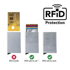 5pcs Slim Anti Rfid Wallet Blocking Card Holder