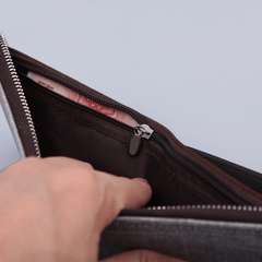Men's Canvas Short Wallet Zipper Functional