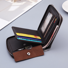 Men's Canvas Short Wallet Zipper Functional