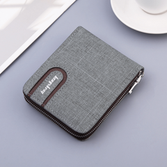 Men's Canvas Short Wallet Zipper Functional