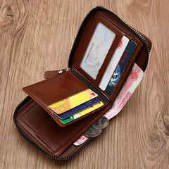 Men's Large Capacity Zipper Wallet with Card Slots