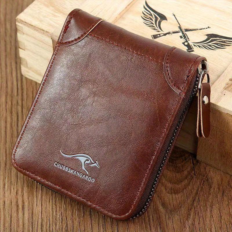 Men's Large Capacity Zipper Wallet with Card Slots