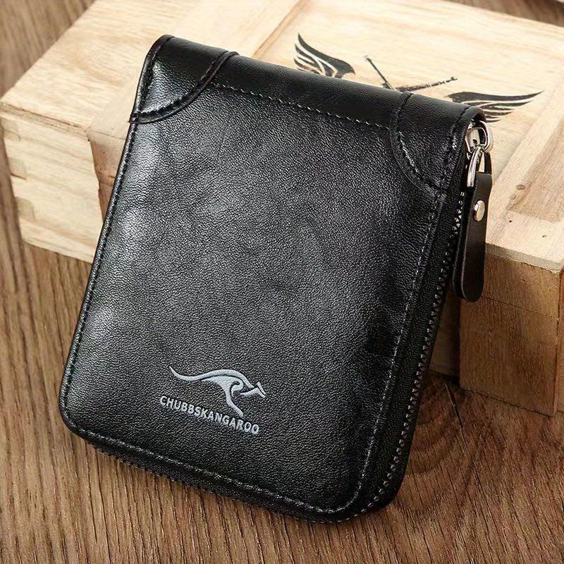 Men's Large Capacity Zipper Wallet with Card Slots