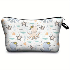 Octopus Pattern Zipper Pouch Lightweight Carry On Bag