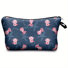 Octopus Pattern Zipper Pouch Lightweight Carry On Bag