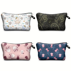Octopus Pattern Zipper Pouch Lightweight Carry On Bag