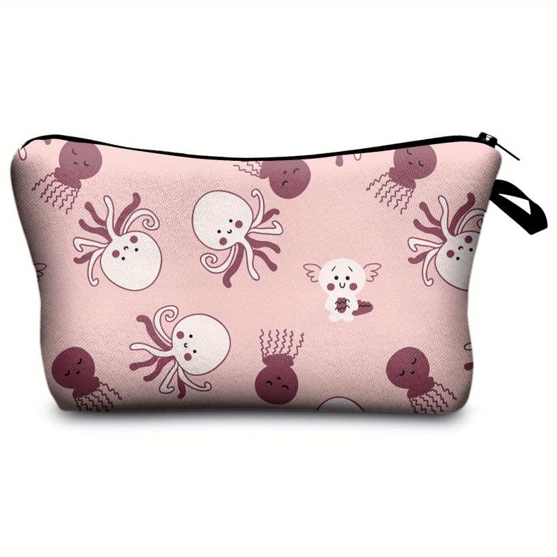 Octopus Pattern Zipper Pouch Lightweight Carry On Bag