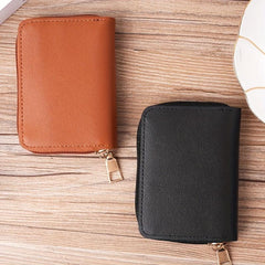 Casual PU Leather Men's Credit Card Holder Zipper Coin Purse